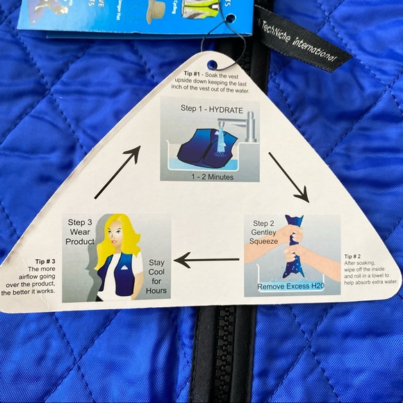 Techniche Hyperkewl Evaporative Cooling Vest Sports Outdoor Motorcycle Size L - Picture 15 of 15